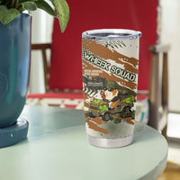 Wheek Squad Guinea Pig Tumbler Cup Funny Military Tactical Camo Veggie Division Schematic