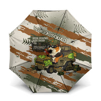 Wheek Squad Guinea Pig Umbrella Funny Military Tactical Camo Veggie Division Schematic