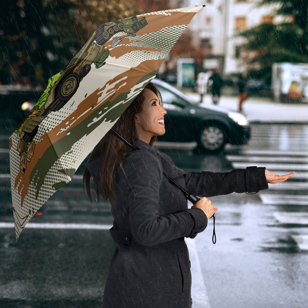 Wheek Squad Guinea Pig Umbrella Funny Military Tactical Camo Veggie Division Schematic