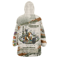 Wheek Squad Guinea Pig Wearable Blanket Hoodie Funny Military Tactical Camo Veggie Division Schematic