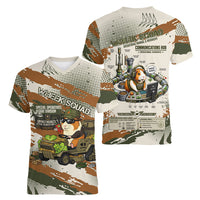 Wheek Squad Guinea Pig Women V-Neck T-Shirt Funny Military Tactical Camo Veggie Division Schematic