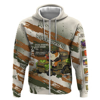 Wheek Squad Guinea Pig Zip Hoodie Funny Military Tactical Camo Veggie Division Schematic