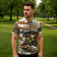 Wheek Squad Guinea Pig Zipper Polo Shirt Funny Military Tactical Camo Veggie Division Schematic