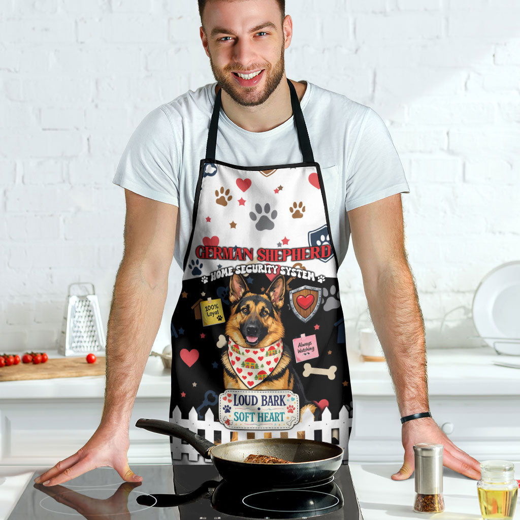 German Shepherd Home Security With A Heart Apron Officer Loyal Guard Dog Best Friend Mascot