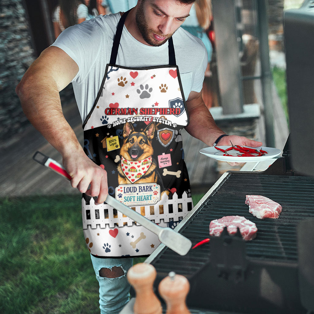 German Shepherd Home Security With A Heart Apron Officer Loyal Guard Dog Best Friend Mascot