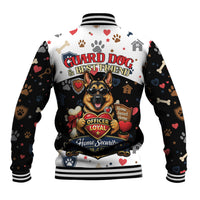 German Shepherd Home Security With A Heart Baseball Jacket Officer Loyal Guard Dog Best Friend Mascot