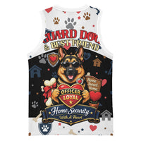 German Shepherd Home Security With A Heart Basketball Jersey Officer Loyal Guard Dog Best Friend Mascot