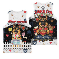 German Shepherd Home Security With A Heart Basketball Jersey Officer Loyal Guard Dog Best Friend Mascot