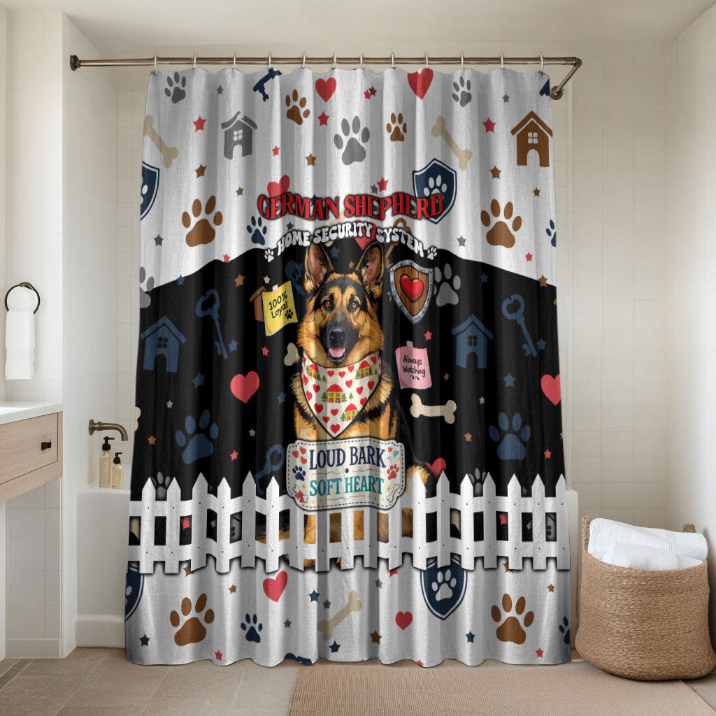 German Shepherd Home Security With A Heart Bathroom Set Officer Loyal Guard Dog Best Friend Mascot