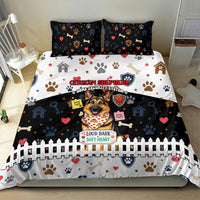 German Shepherd Home Security With A Heart Bedding Set Officer Loyal Guard Dog Best Friend Mascot