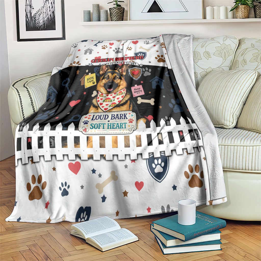 German Shepherd Home Security With A Heart Blanket Officer Loyal Guard Dog Best Friend Mascot