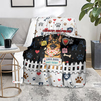 German Shepherd Home Security With A Heart Blanket Officer Loyal Guard Dog Best Friend Mascot