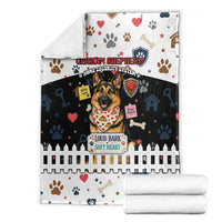 German Shepherd Home Security With A Heart Blanket Officer Loyal Guard Dog Best Friend Mascot