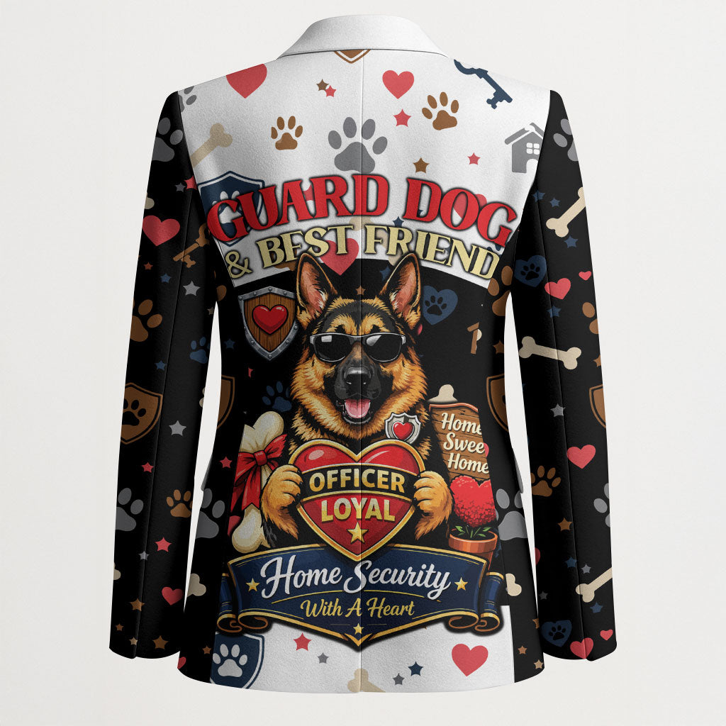 German Shepherd Home Security With A Heart Blazer Officer Loyal Guard Dog Best Friend Mascot