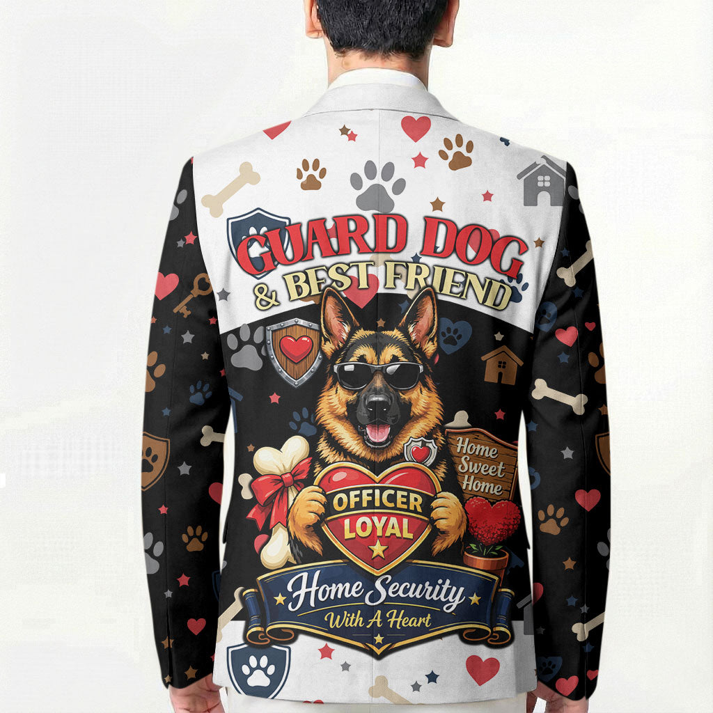 German Shepherd Home Security With A Heart Blazer Officer Loyal Guard Dog Best Friend Mascot