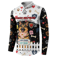 German Shepherd Home Security With A Heart Button Sweatshirt Officer Loyal Guard Dog Best Friend Mascot