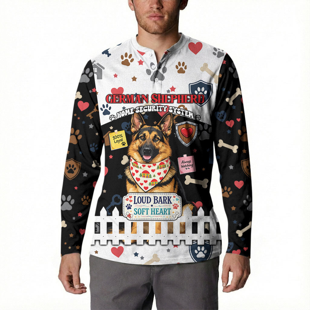 German Shepherd Home Security With A Heart Button Sweatshirt Officer Loyal Guard Dog Best Friend Mascot