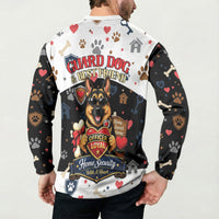 German Shepherd Home Security With A Heart Button Sweatshirt Officer Loyal Guard Dog Best Friend Mascot