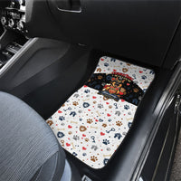 German Shepherd Home Security With A Heart Car Mats Officer Loyal Guard Dog Best Friend Mascot