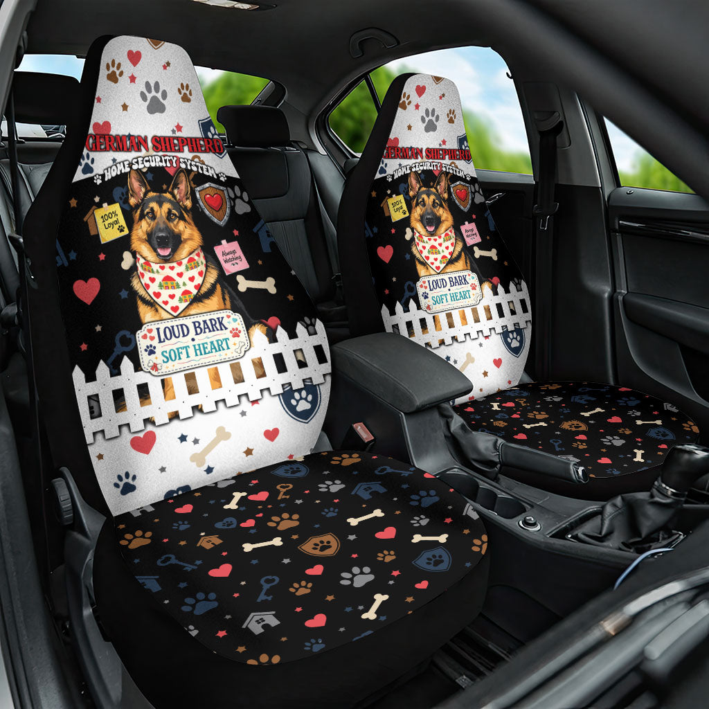 German Shepherd Home Security With A Heart Car Seat Cover Officer Loyal Guard Dog Best Friend Mascot