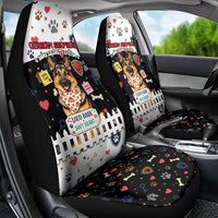 German Shepherd Home Security With A Heart Car Seat Cover Officer Loyal Guard Dog Best Friend Mascot