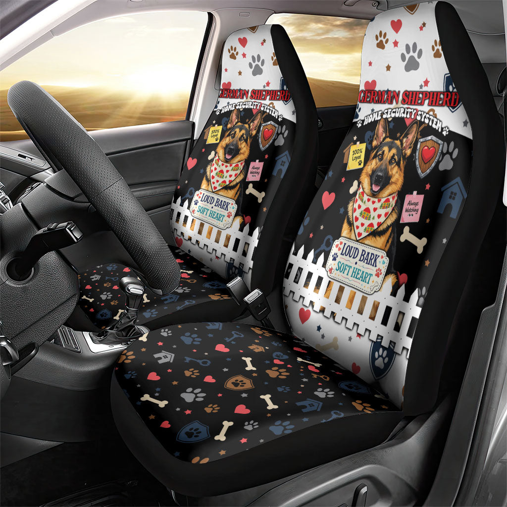 German Shepherd Home Security With A Heart Car Seat Cover Officer Loyal Guard Dog Best Friend Mascot