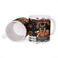 German Shepherd Home Security With A Heart Ceramic Mug Officer Loyal Guard Dog Best Friend Mascot