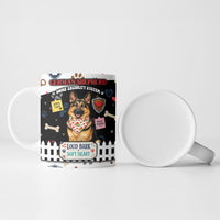 German Shepherd Home Security With A Heart Ceramic Mug Officer Loyal Guard Dog Best Friend Mascot