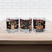 German Shepherd Home Security With A Heart Ceramic Mug Officer Loyal Guard Dog Best Friend Mascot
