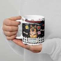 German Shepherd Home Security With A Heart Ceramic Mug Officer Loyal Guard Dog Best Friend Mascot