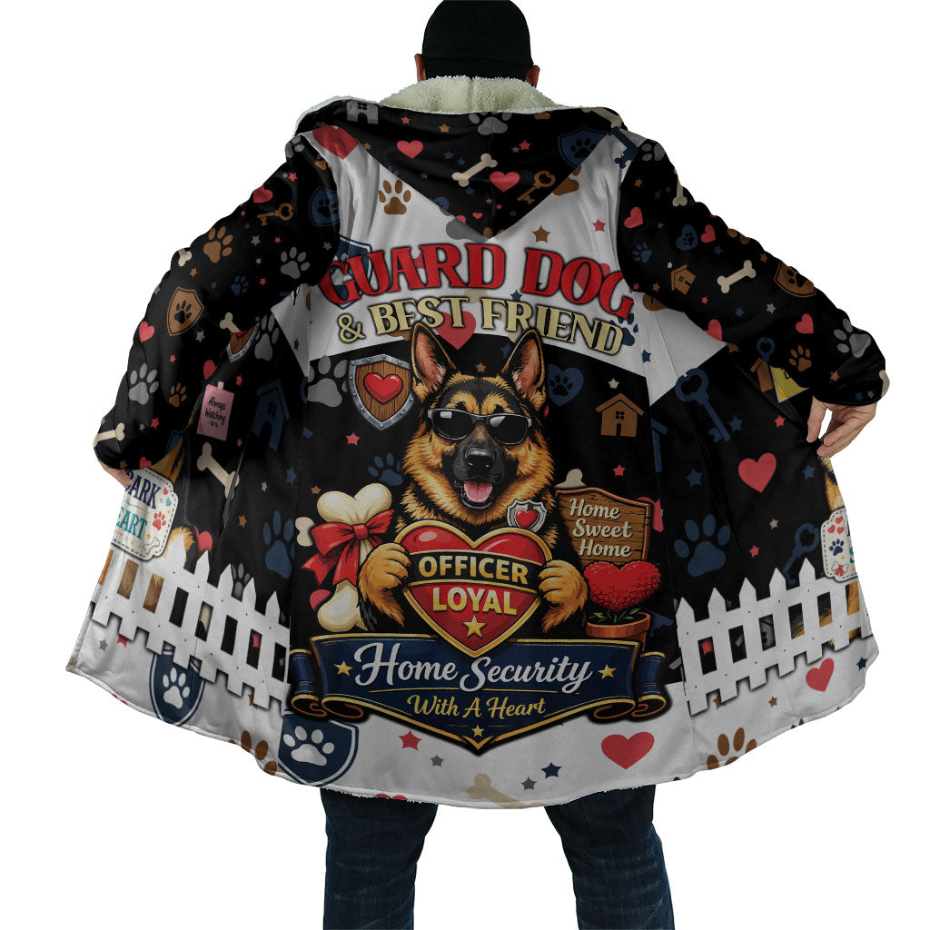German Shepherd Home Security With A Heart Cloak Officer Loyal Guard Dog Best Friend Mascot