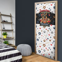 German Shepherd Home Security With A Heart Door Cover Officer Loyal Guard Dog Best Friend Mascot