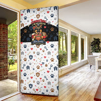 German Shepherd Home Security With A Heart Door Cover Officer Loyal Guard Dog Best Friend Mascot