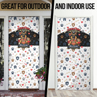 German Shepherd Home Security With A Heart Door Cover Officer Loyal Guard Dog Best Friend Mascot