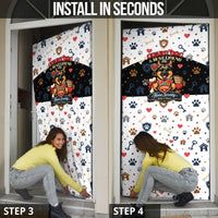German Shepherd Home Security With A Heart Door Cover Officer Loyal Guard Dog Best Friend Mascot