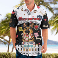 German Shepherd Home Security With A Heart Hawaiian Shirt Officer Loyal Guard Dog Best Friend Mascot