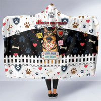 German Shepherd Home Security With A Heart Hooded Blanket Officer Loyal Guard Dog Best Friend Mascot