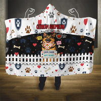 German Shepherd Home Security With A Heart Hooded Blanket Officer Loyal Guard Dog Best Friend Mascot