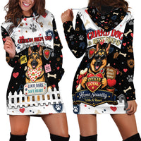 German Shepherd Home Security With A Heart Hoodie Dress Officer Loyal Guard Dog Best Friend Mascot