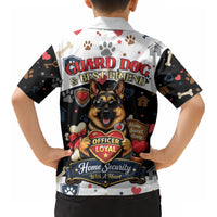 German Shepherd Home Security With A Heart Kid Hawaiian Shirt Officer Loyal Guard Dog Best Friend Mascot