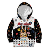 German Shepherd Home Security With A Heart Kid Hoodie Officer Loyal Guard Dog Best Friend Mascot