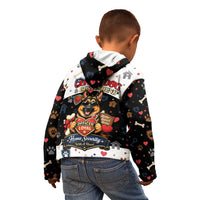 German Shepherd Home Security With A Heart Kid Hoodie Officer Loyal Guard Dog Best Friend Mascot