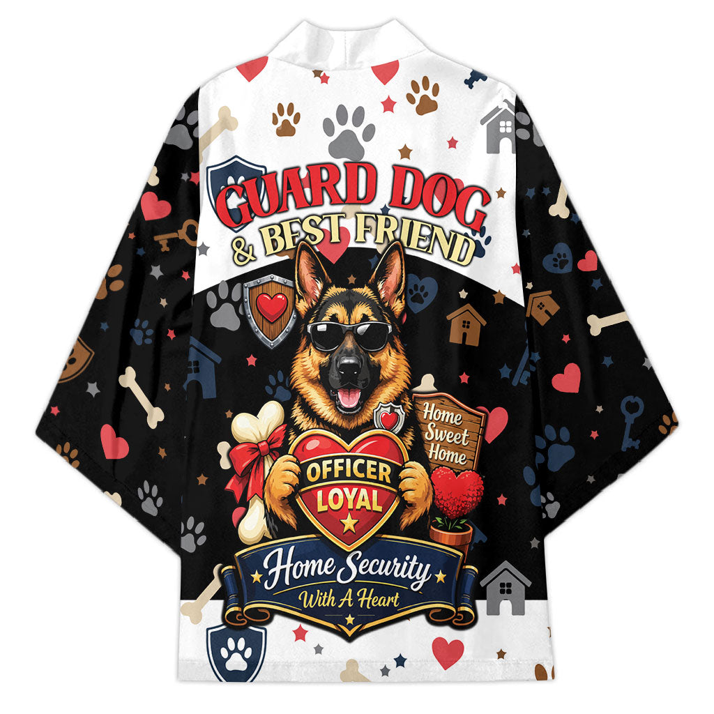 German Shepherd Home Security With A Heart Kimono Officer Loyal Guard Dog Best Friend Mascot