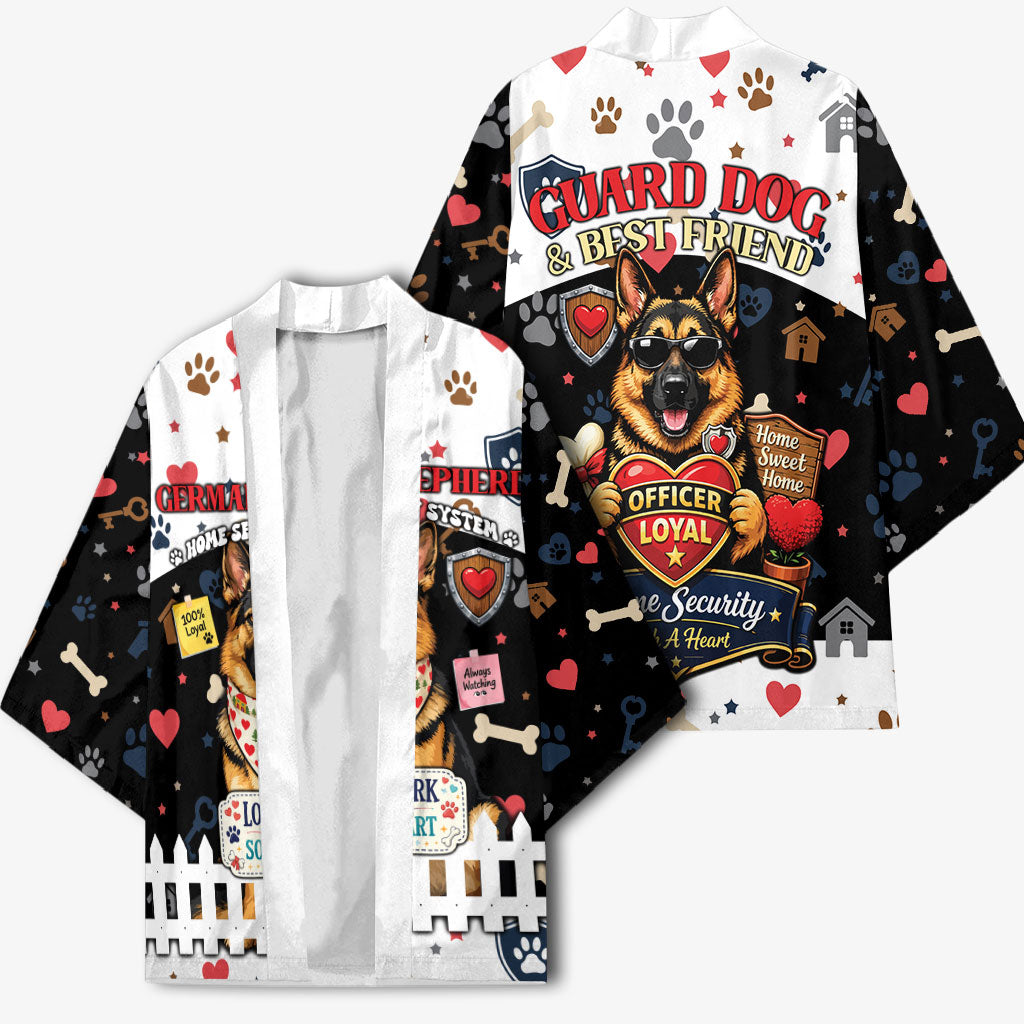 German Shepherd Home Security With A Heart Kimono Officer Loyal Guard Dog Best Friend Mascot