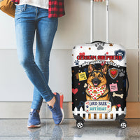 German Shepherd Home Security With A Heart Luggage Cover Officer Loyal Guard Dog Best Friend Mascot