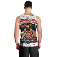 German Shepherd Home Security With A Heart Men Tank Top Officer Loyal Guard Dog Best Friend Mascot
