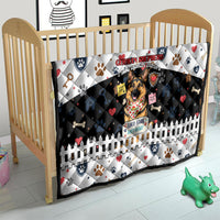 German Shepherd Home Security With A Heart Quilt Officer Loyal Guard Dog Best Friend Mascot