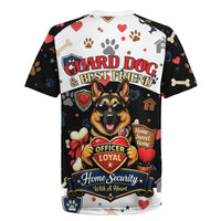 German Shepherd Home Security With A Heart Rugby Jersey Officer Loyal Guard Dog Best Friend Mascot
