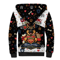 German Shepherd Home Security With A Heart Sherpa Hoodie Officer Loyal Guard Dog Best Friend Mascot