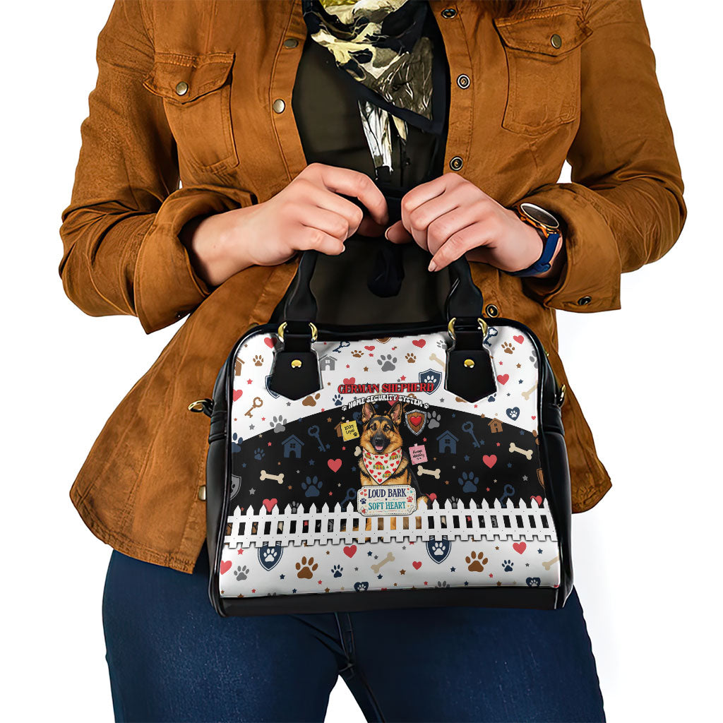 German Shepherd Home Security With A Heart Shoulder Handbag Officer Loyal Guard Dog Best Friend Mascot